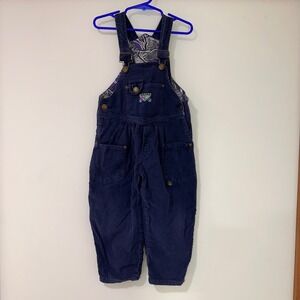 Vintage Formicula Corduroy Worker Overalls Kids 3T Navy Blue Adjustable | Retro